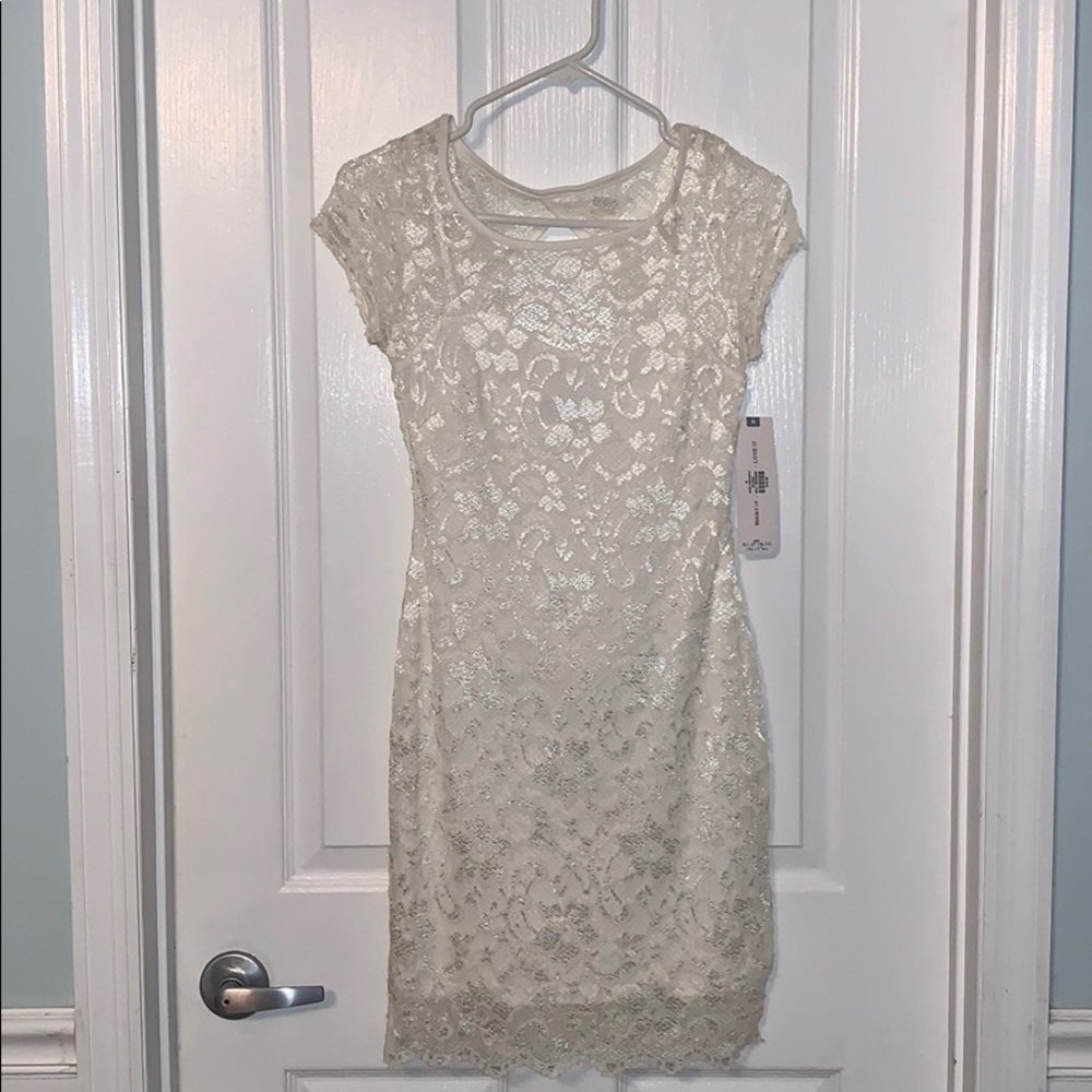 White lace cocktail dress